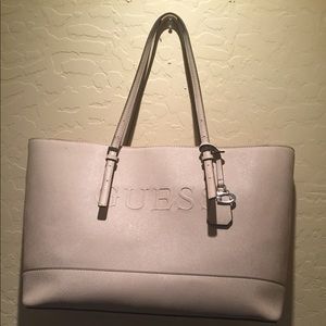 Guess Textured Tote in blush color